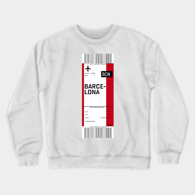 Boarding pass for Barcelona Crewneck Sweatshirt by ghjura